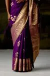Purple Kanjivaram Saree