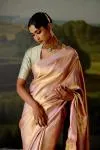 Pastel Pink Tissue Silk Saree