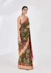 Pine Green Patola Silk Saree
