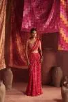 Rani Pink Georgette Drape Saree