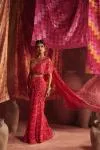 Rani Pink Georgette Drape Saree