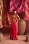 Rani Pink Drape Georgette Saree
