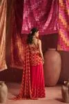 Rani Pink Drape Georgette Saree