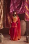 Ombre Tangerine Georgette Garara Set