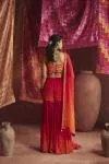 Ombre Tangerine Georgette Garara Set