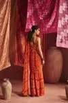 Tangerine Georgette Drape Saree