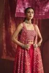 Rani Pink Silk Anarkali Set