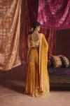 Mustard And Ivory Georgette Garara Set