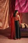 Scarlet Orange silk sharara set