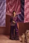 Dark Violet Georgette Sharara Set