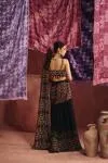 Black Drape Georgette Saree