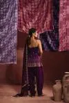 Royal Purple Georgette Dhoti Set