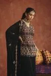 Black Georgette Sharara Set