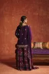 Royal Purple Silk Sharara Set