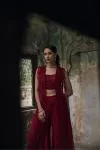 Cherry Red Net Co-ord Set