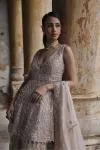 Taupe Tissue Sharara Set