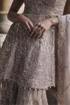 Taupe Tissue Sharara Set