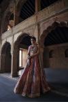 Multicolour Faded Silk Lehenga Set