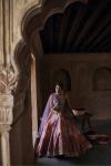Multicolour Faded Silk Lehenga Set