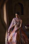 Multicolour Faded Silk Lehenga Set