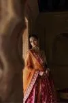 Deep Magenta Pink Silk Lehenga Set