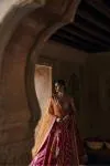 Deep Magenta Pink Silk Lehenga Set
