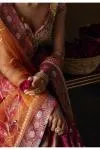 Deep Magenta Pink Silk Lehenga Set