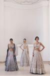 Grey Shimmer Tissue Lehenga Set