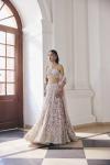 Lavender Net Lehenga Set