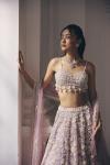 Lavender Net Lehenga Set