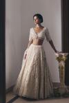 Ivory Net Lehenga Set