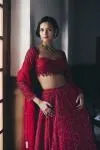 Red Oganza Lehenga Set