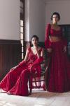 Red Oganza Lehenga Set