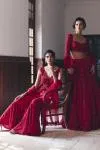 Red Oganza Lehenga Set
