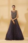 Mid Night Blue Shimmer Net Gown
