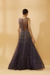 Mid Night Blue Shimmer Net Gown