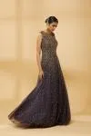 Mid Night Blue Shimmer Net Gown