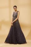Mid Night Blue Shimmer Net Gown