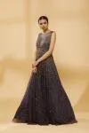 Mid Night Blue Shimmer Net Gown