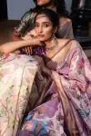 Rose Pink Kota Doria Silk Sari