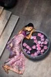 Rose Pink Kota Doria Silk Sari