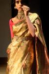 Dijon Gold Uppada Tissue Silk Sari