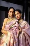 Carnation Pink Kanjivaram Silk Saree