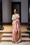 Camio Pink Kanjivaram Silk Saree