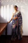 Pure Blue Banarasi Ektara Sari