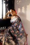 Pure Blue Banarasi Ektara Sari
