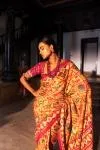 Indian Yellow Patan Patola Sari