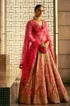 Coral Embroidered Lehenga