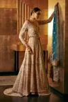 Light Blue Embroidered Trail Lehenga