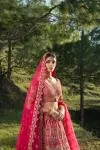 Fuschia Pink Raw Silk Lehenga